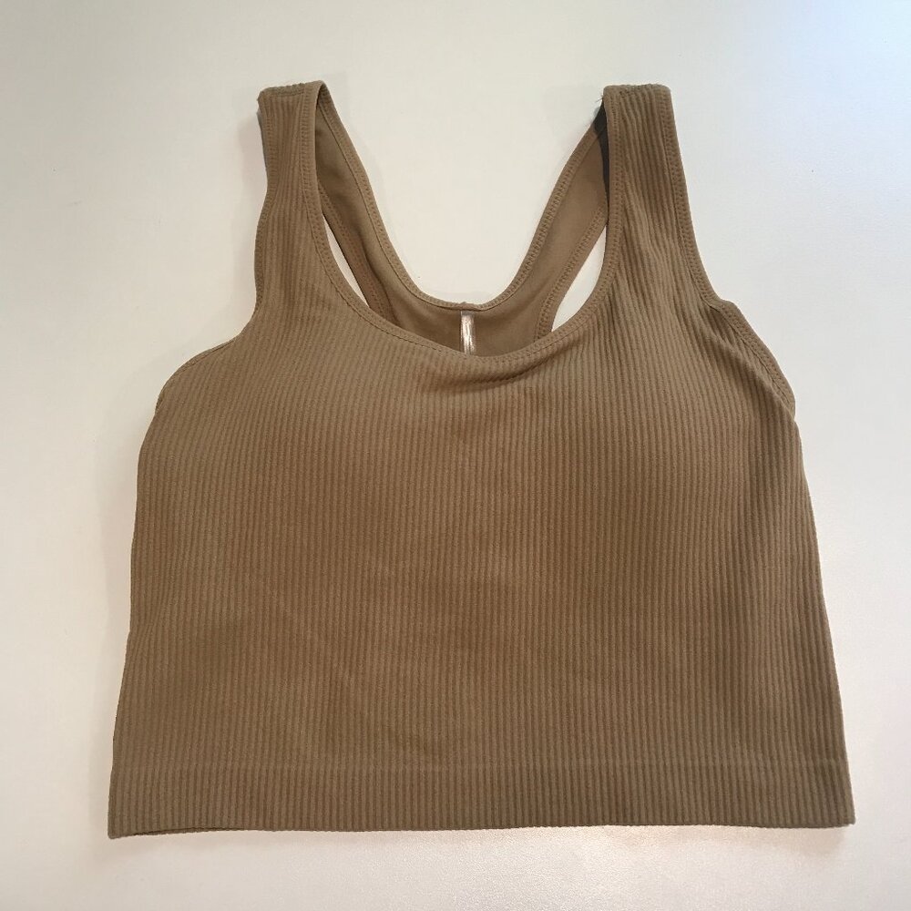 Calia Seamless Low Support Brami Tank in Tan Brown size XS NWT